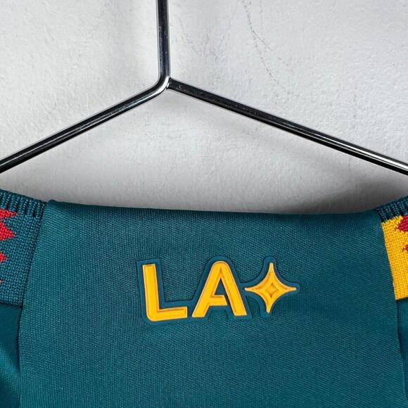 Adidas LA Galaxy 2024 Away Jersey Men's L Green Yellow Slim Fit Herbalife MLS - Picture 3 of 7
